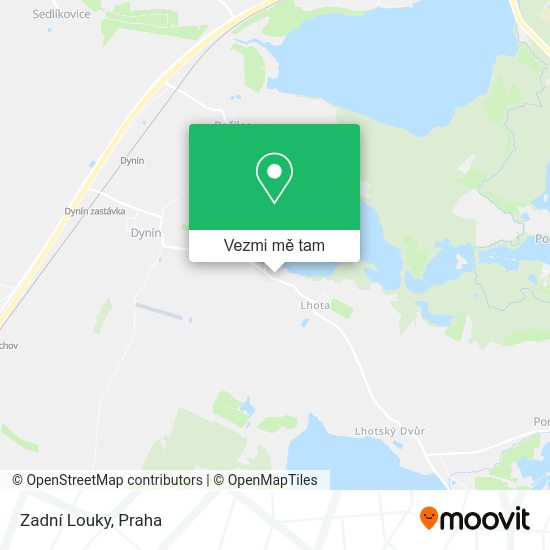 Zadní Louky mapa