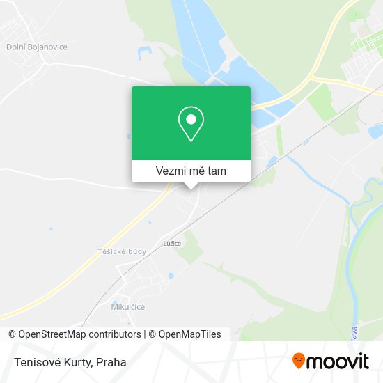 Tenisové Kurty mapa