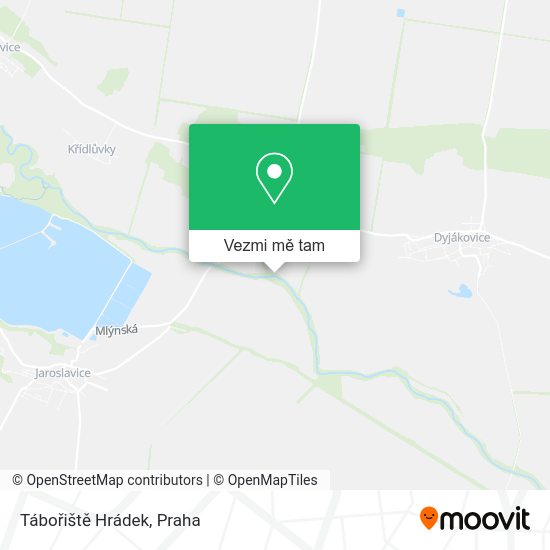 Tábořiště Hrádek mapa