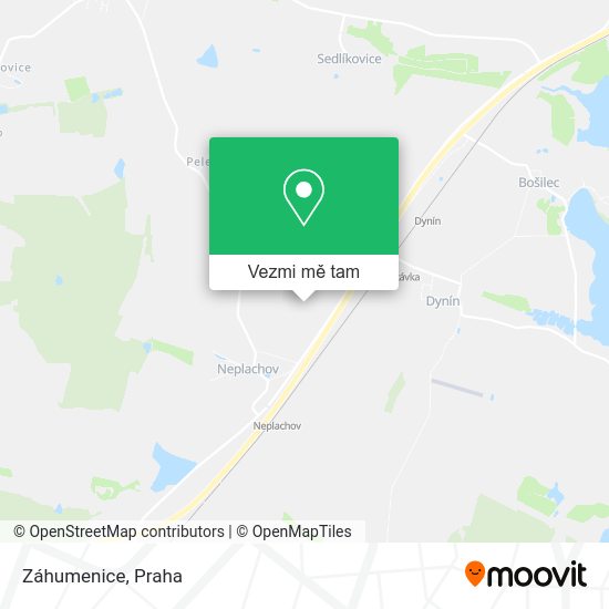 Záhumenice mapa
