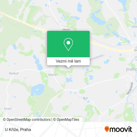 U Kříže mapa