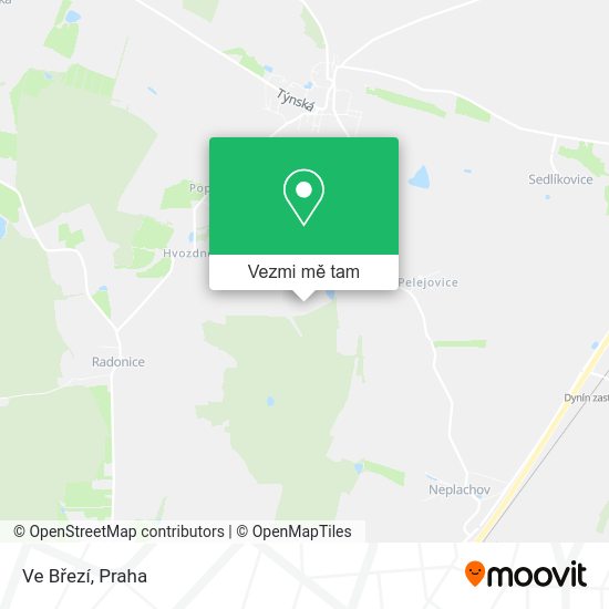Ve Březí mapa