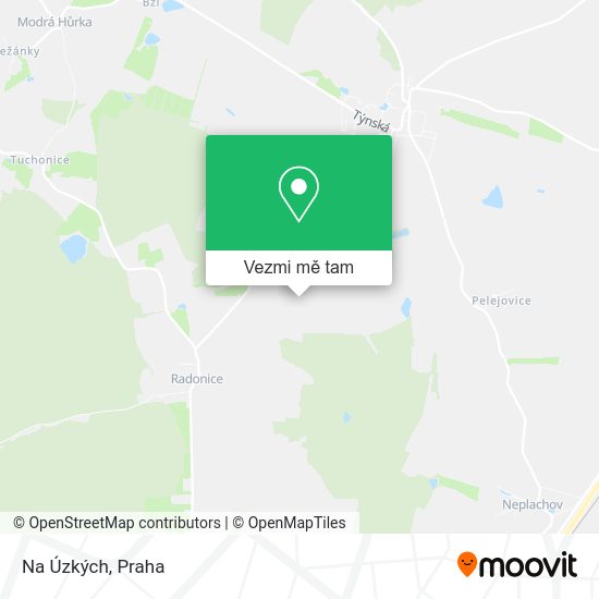 Na Úzkých mapa