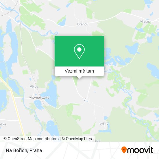 Na Bořích mapa