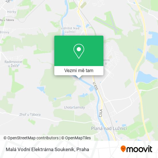 Malá Vodní Elektrárna Soukeník mapa