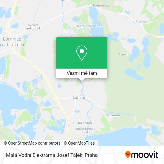 Malá Vodní Elektrárna Josef Tájek mapa