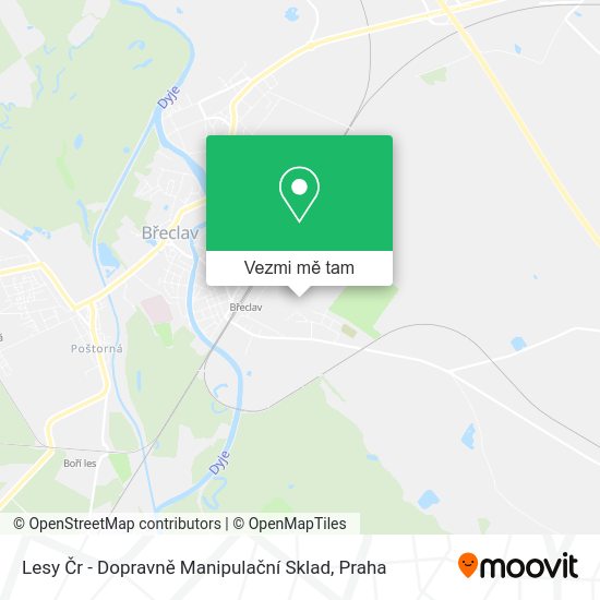 Lesy Čr - Dopravně Manipulační Sklad mapa