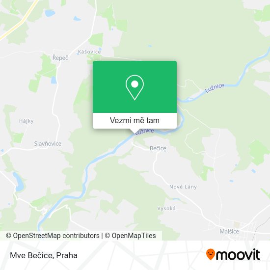 Mve Bečice mapa