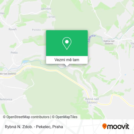 Rybná N. Zdob. - Pekelec mapa