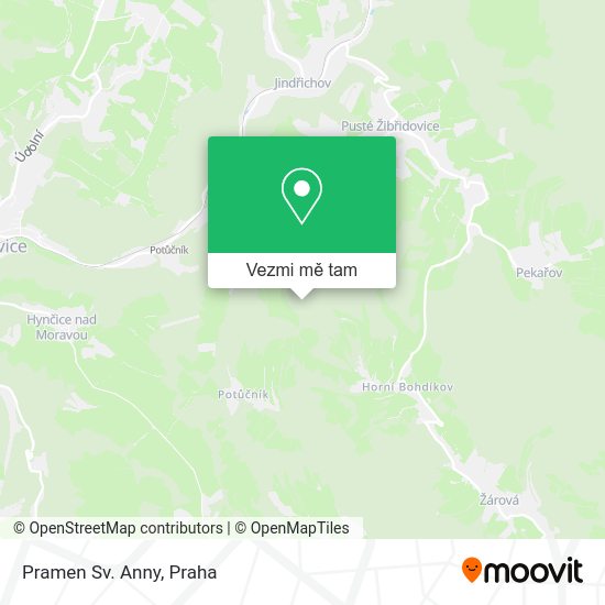 Pramen Sv. Anny mapa
