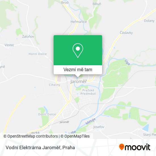 Vodní Elektrárna Jaroměř mapa