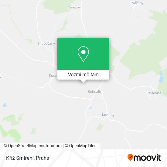 Kříž Smíření mapa