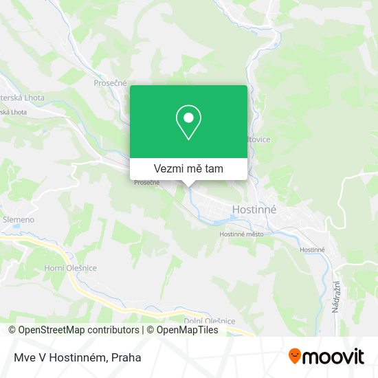 Mve V Hostinném mapa