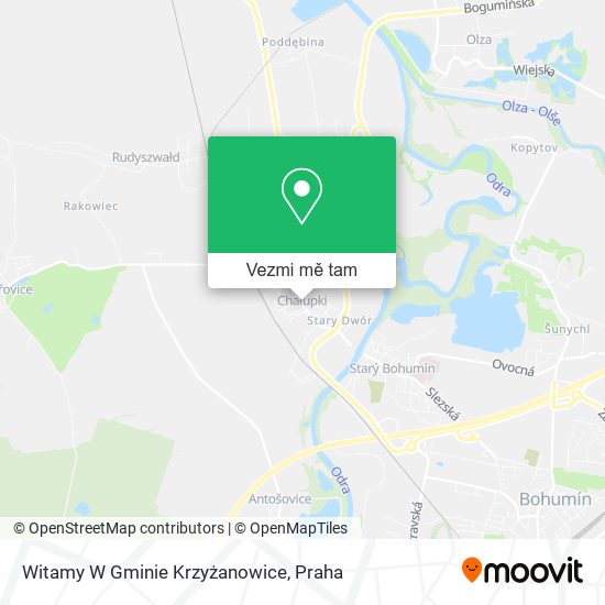 Witamy W Gminie Krzyżanowice mapa