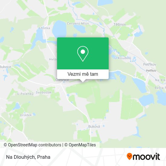 Na Dlouhých mapa