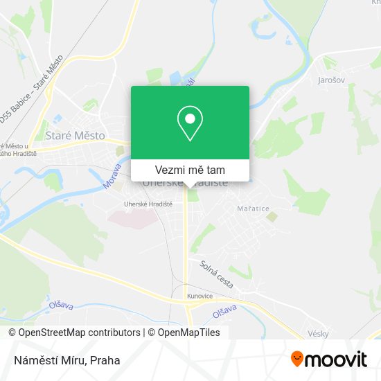 Náměstí Míru mapa