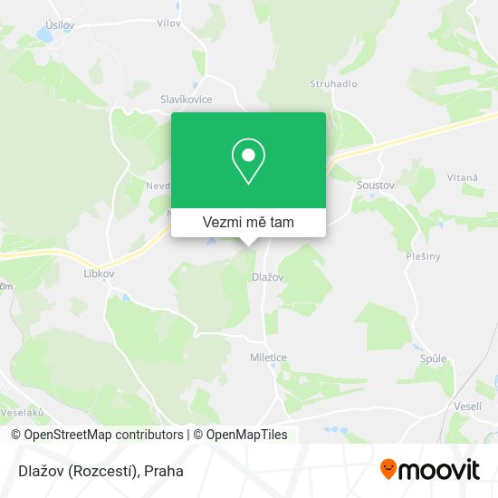 Dlažov (Rozcestí) mapa
