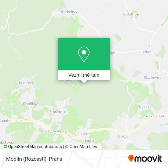 Modlín (Rozcestí) mapa