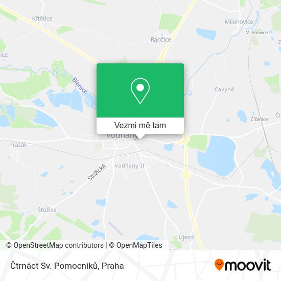 Čtrnáct Sv. Pomocníků mapa