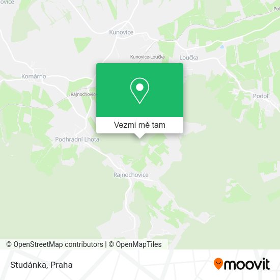 Studánka mapa