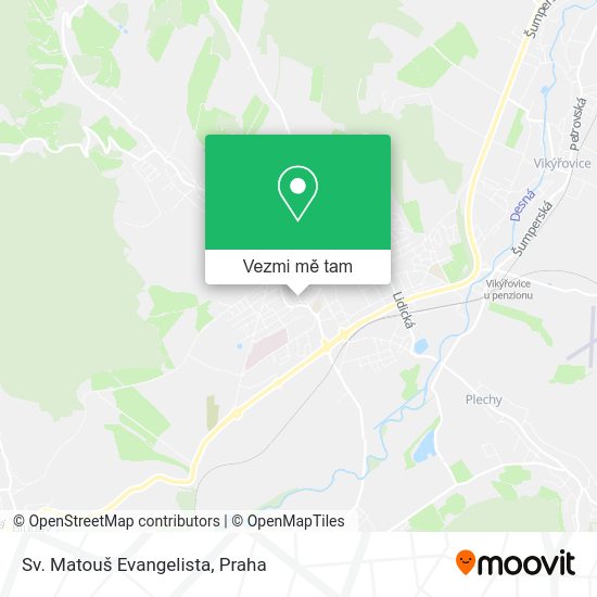 Sv. Matouš Evangelista mapa