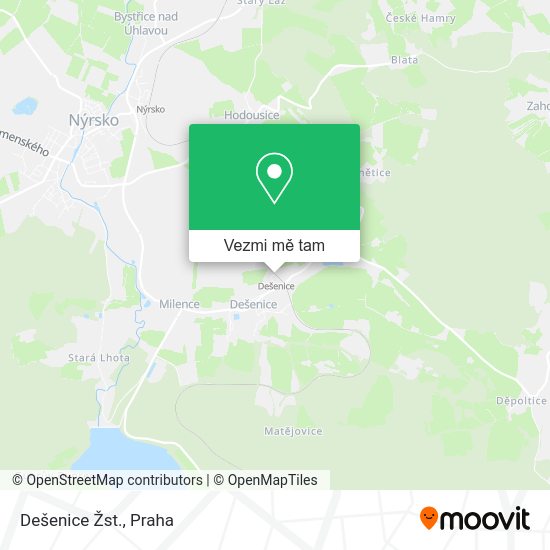 Dešenice Žst. mapa
