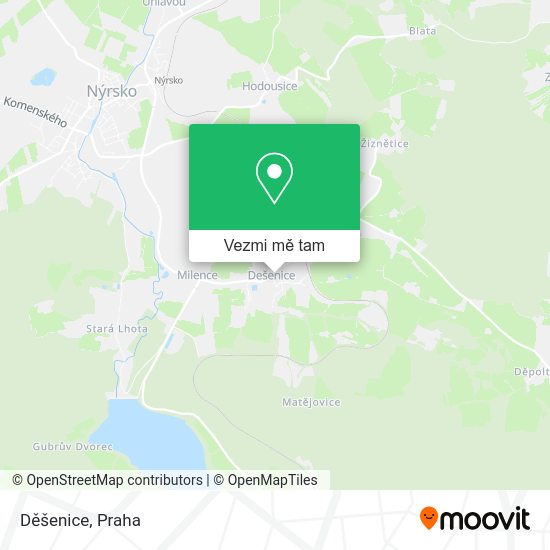 Děšenice mapa