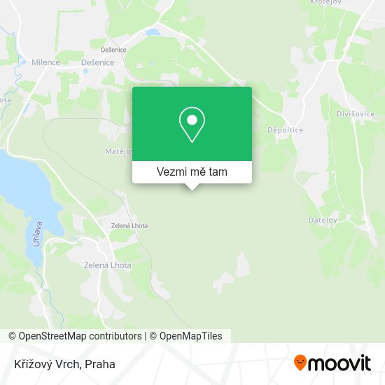 Křížový Vrch mapa