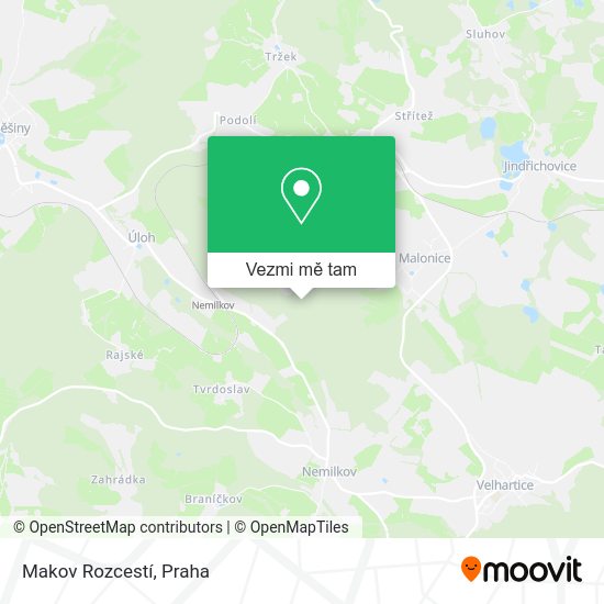 Makov Rozcestí mapa