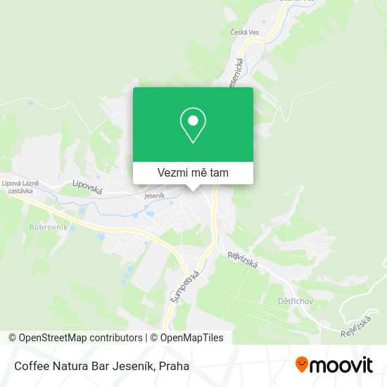 Coffee Natura Bar Jeseník mapa