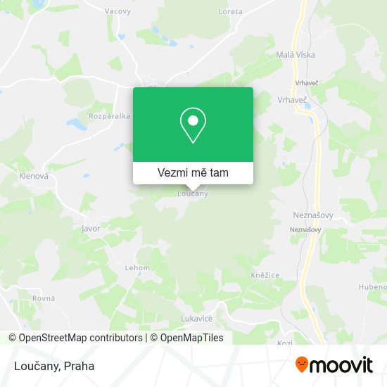 Loučany mapa