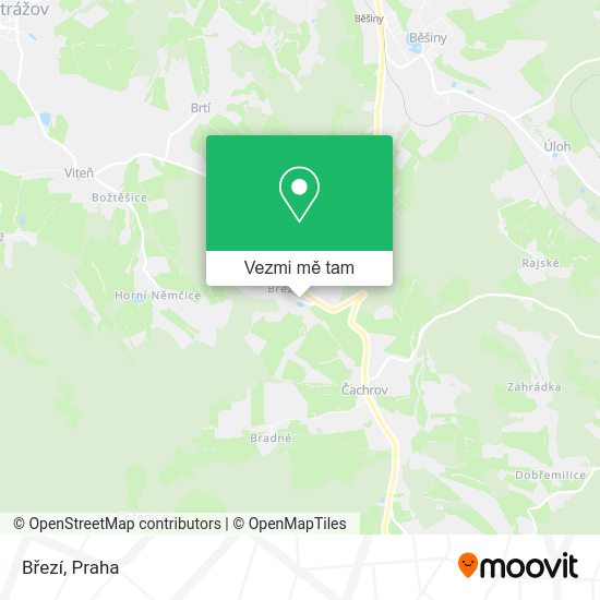 Březí mapa