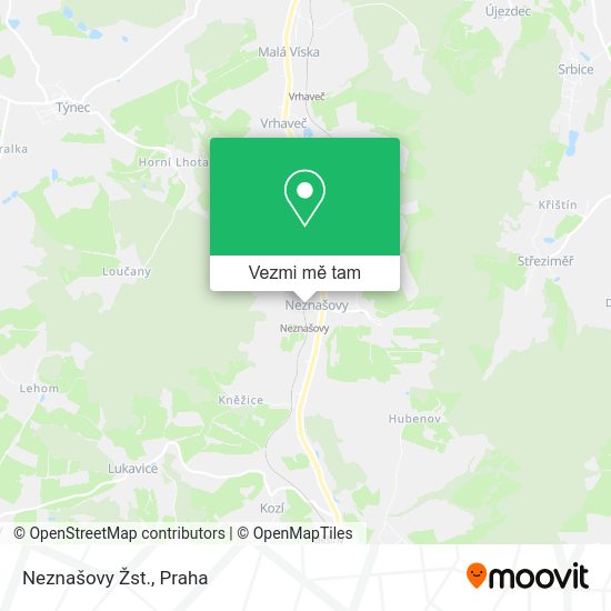 Neznašovy Žst. mapa