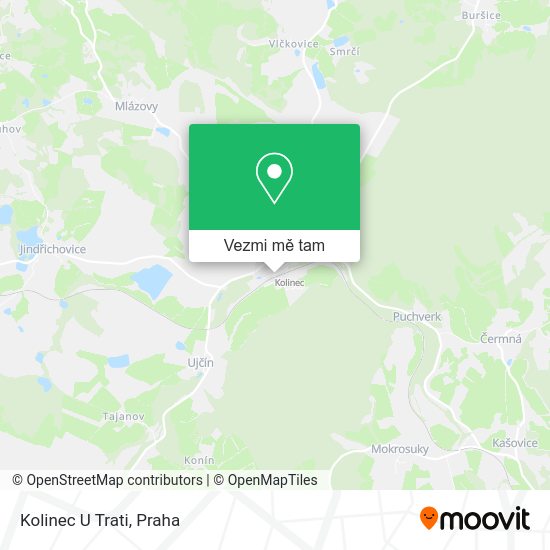 Kolinec U Trati mapa
