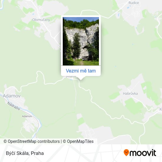 Býčí Skála mapa