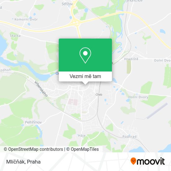 Mlíčňák mapa