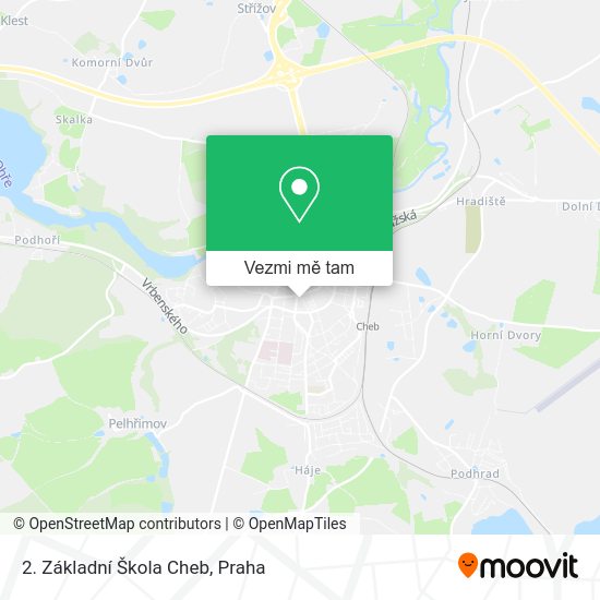 2. Základní Škola Cheb mapa