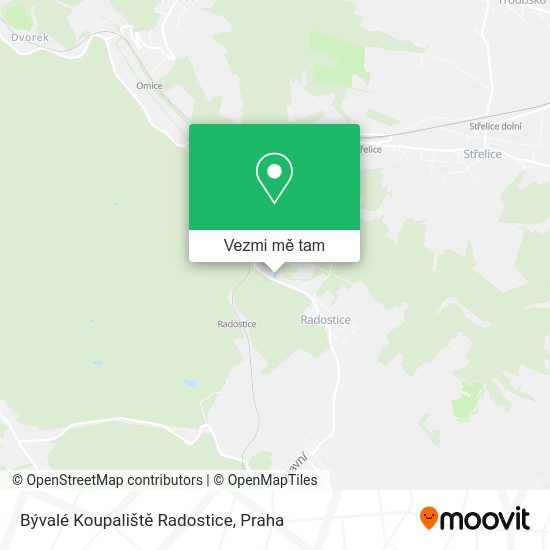 Bývalé Koupaliště Radostice mapa