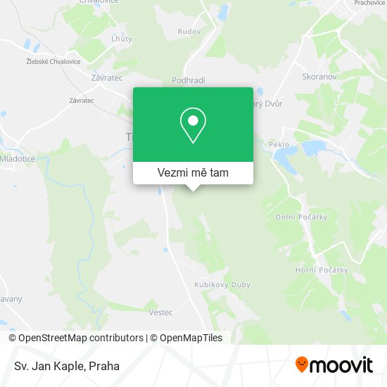 Sv. Jan Kaple mapa