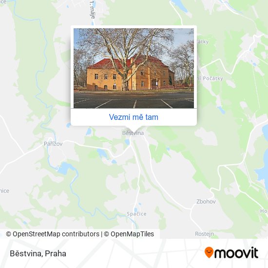 Běstvina mapa