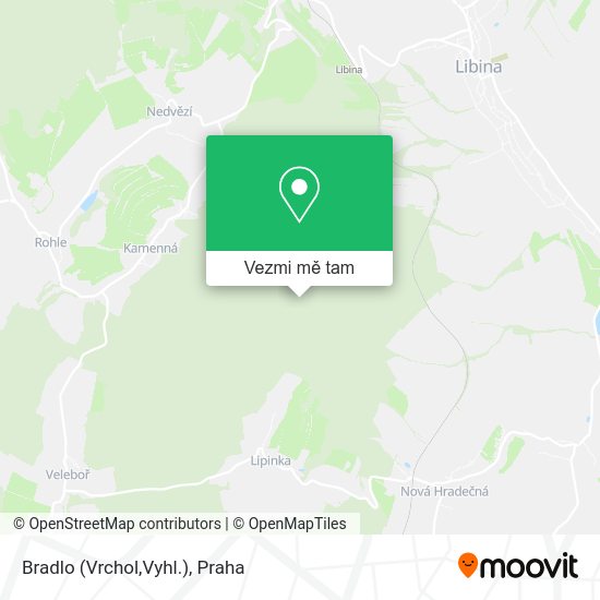 Bradlo (Vrchol,Vyhl.) mapa