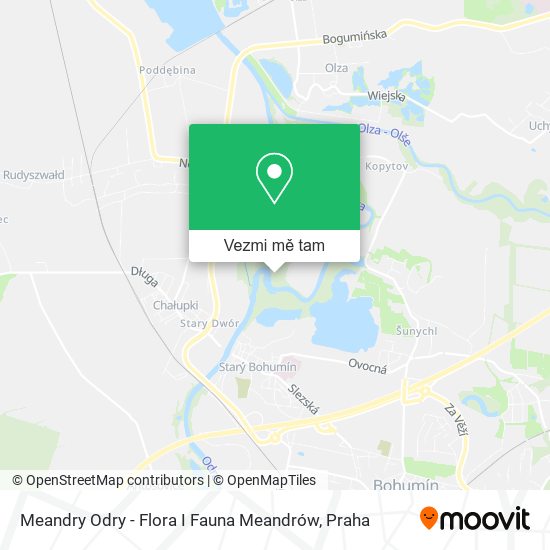 Meandry Odry - Flora I Fauna Meandrów mapa
