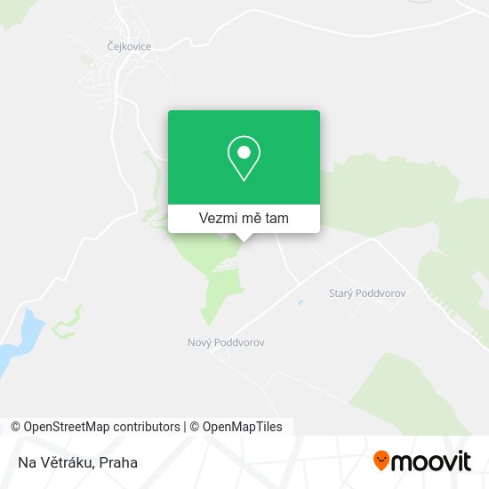 Na Větráku mapa