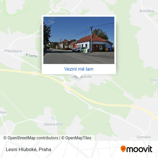 Lesní Hluboké mapa