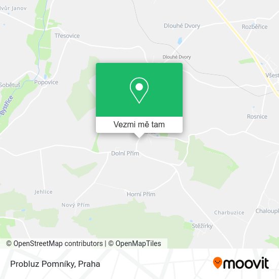 Probluz Pomníky mapa