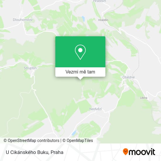 U Cikánského Buku mapa