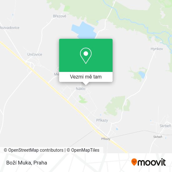 Boží Muka mapa