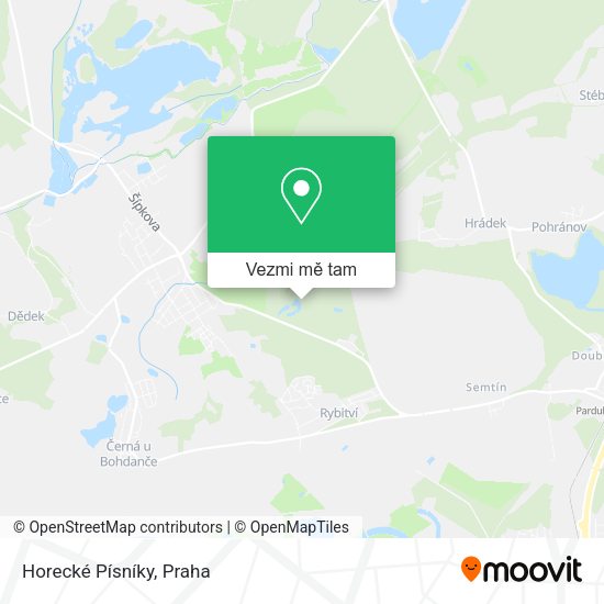 Horecké Písníky mapa
