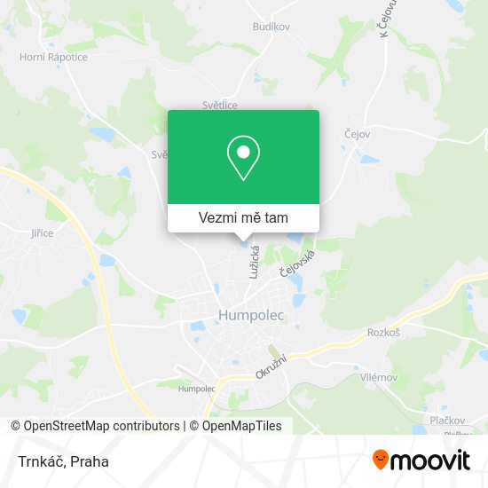 Trnkáč mapa