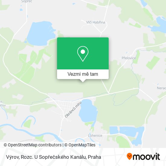 Výrov, Rozc. U Sopřečského Kanálu mapa